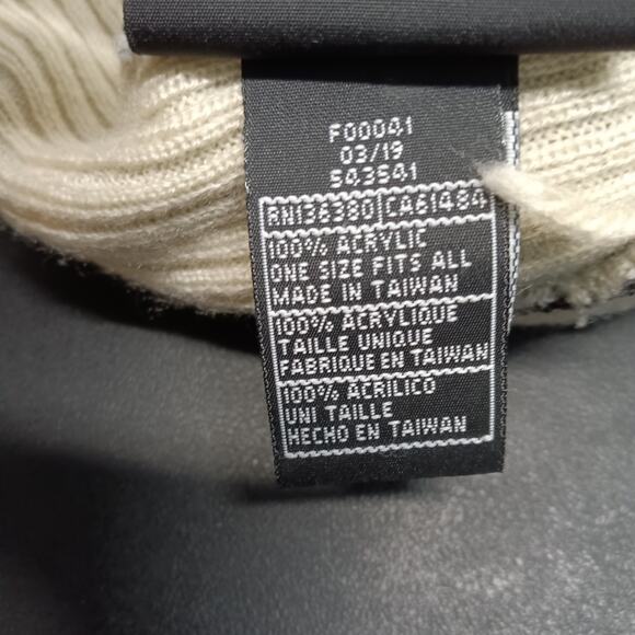 Fanatics Boston Bruins Hickey Knit Beanie Hat White - Picture 5 of 5